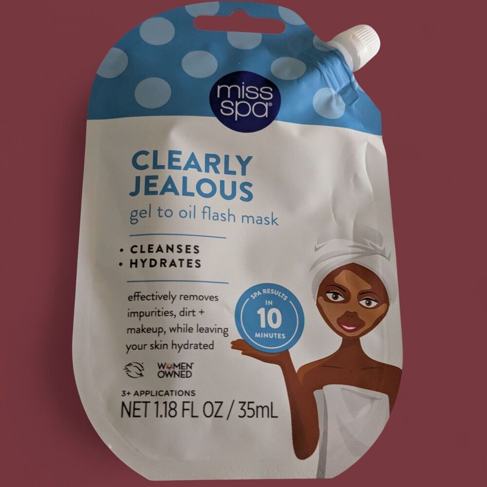 Miss Spa Clearly Jealous Gel to Oil Flash Mask 1.18 fl oz 3 + Applications Clean